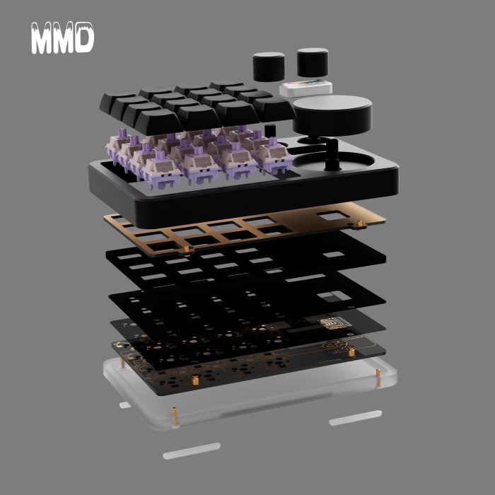 MMD KM16 Keyboard Aluminum Alloy Case with Knob Customized Mechanical keyboard Gasket Custom For Designer PS.jpg 19d6239a 31c3 43a2 b692 d1c916a6e24c