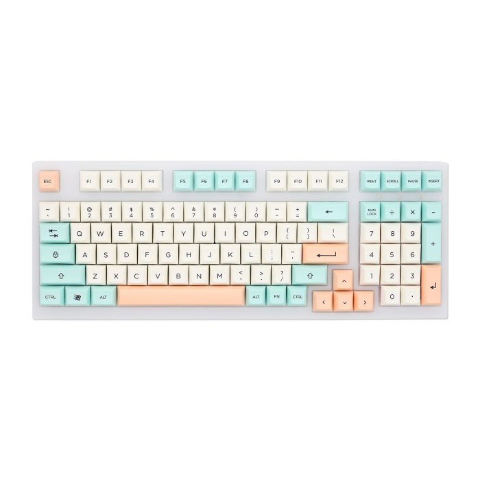 WM Elegant Beige Green Dye Sub Keycap Thick PBT DSA Profile for keyboard 87 tkl 104 de98c28b d638 4a2e 8bc6 0307e093abbc