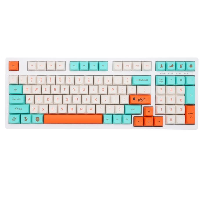 XDA V2 Happy Planet Dye Sub Keycap Set thick PBT for keyboard gh60 poker 87 tkl
