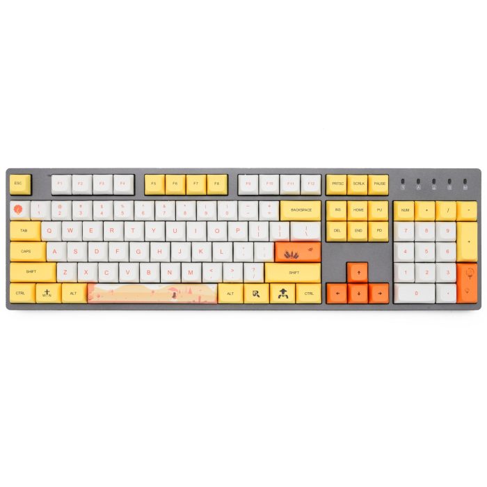 XDA V2 profile Dye Sub Keycap Set thick PBT Sense of Autumn for keyboard gh60 poker