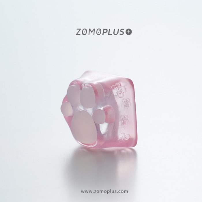 ZOMO PLUS 3D Printed Resin Silicone Cat Paw Keycap ABS Silicon Artisan Keycap for Mechanical Keyboard
