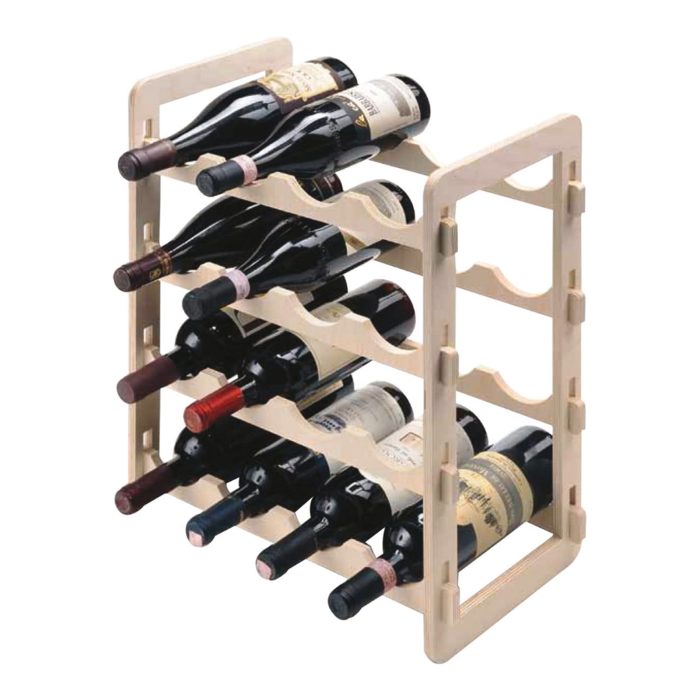 cantinetta portabottiglie in legno chiaro 16 posti bottiglie cantina vino 498400 1 png