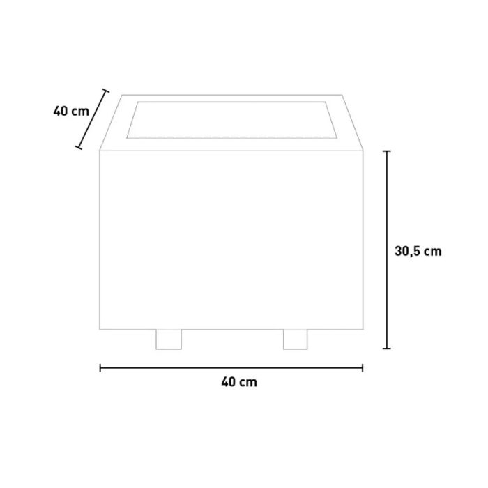 fioriera in legno 40x40cm per piante giardino terrazzo esterno gladys 2