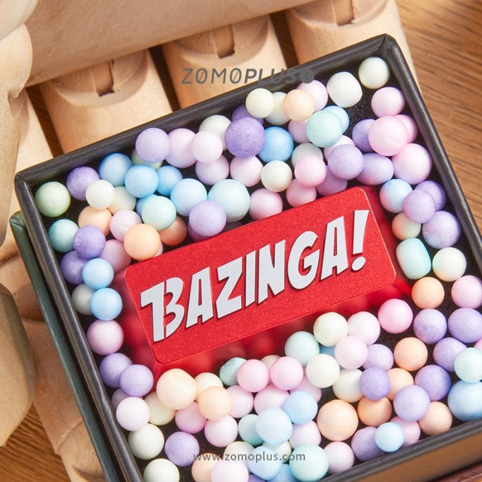 zomo Bazinga Artisan Keycap CNC anodized aluminum Compatible Cherry MX switch backspace or Enter red silver