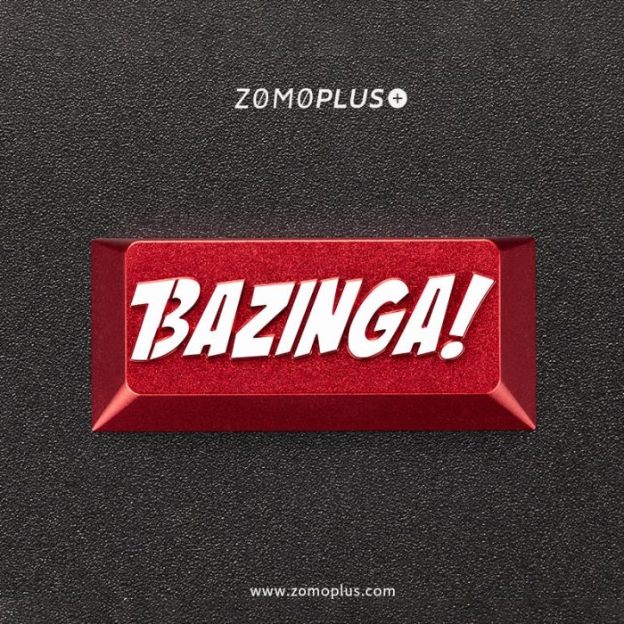 zomo Bazinga Artisan Keycap CNC anodized aluminum Compatible Cherry MX switch backspace or Enter red silver 41c354be b0ee 4b57 a97b f95aaa74680f